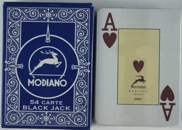 modiano black jack marked decks
